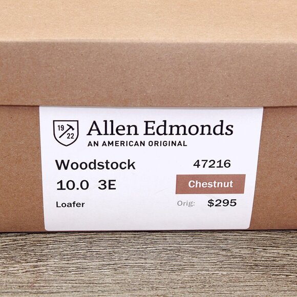 Allen Edmonds WOODSTOCK Loafer 10 EEE Wide Chestnut * add $15 new Cedar Trees main image 8